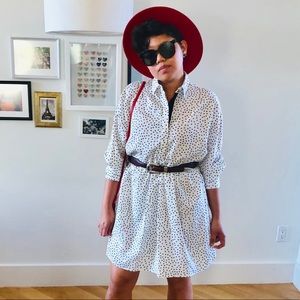 NWOT: Zara Black & White Polka Dot Dress